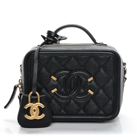 chanel small vanity case black|chanel vanity medium price.